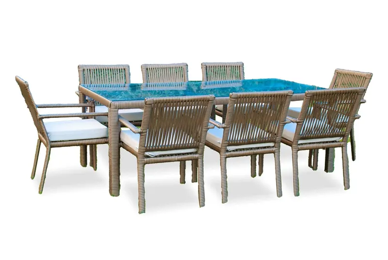 Set De Lounge De Gradina Leros, Maro Inchis, 7 piese - arsiv6