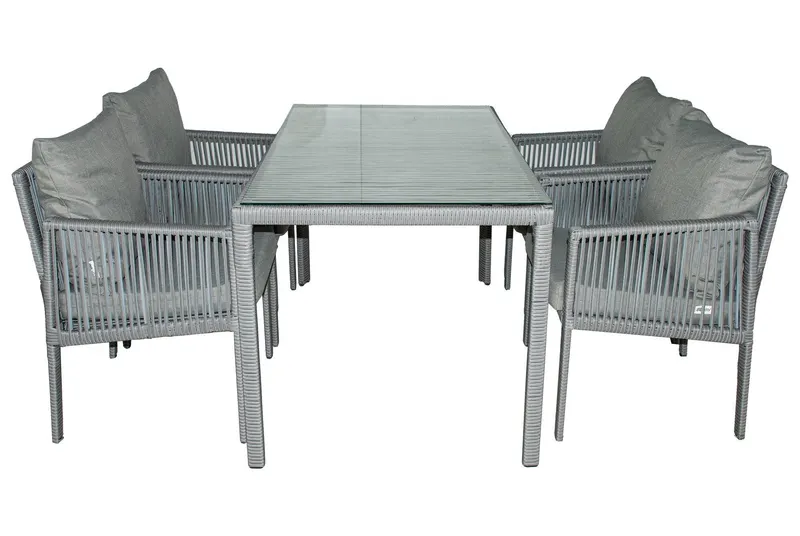 Set De Lounge De Grădină Otto 4, Maro Inchis (diverse dimensiuni) - Gri deschis