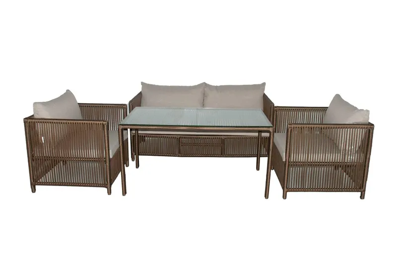 Set De Lounge De Grădină Mana 3, Maro Inchis, 154X70X74 Cm - arsiv