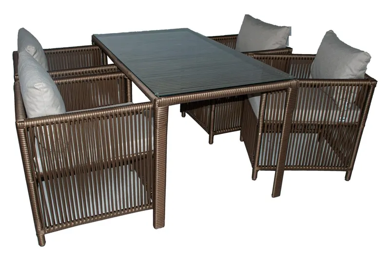 Set De Lounge De Grădină Mana 2, Maro Inchis, 71X70X74 Cm - arsiv