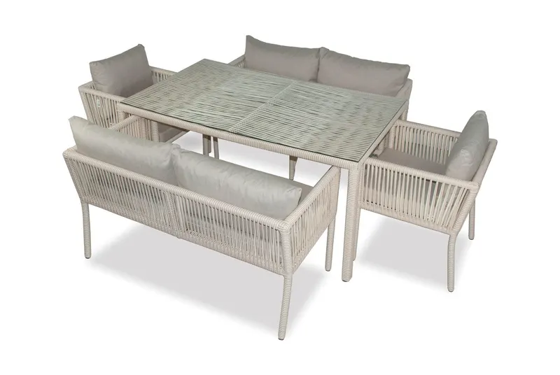 Set De Lounge De Grădină Vera 2, Maro Inchis, 150X75X90 Cm - arsiv2