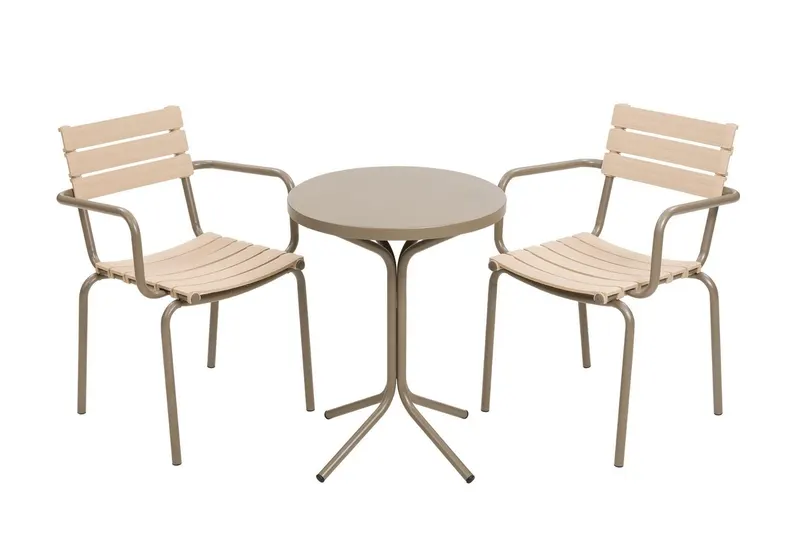 Set De Lounge De Grădină Maya, Cappuccino, 50x50x81 cm - Crem