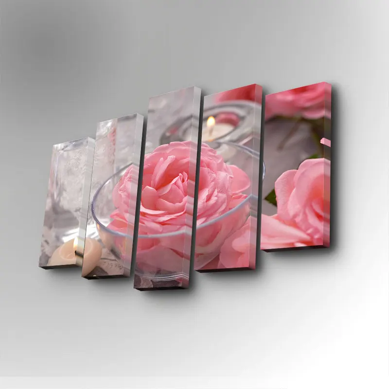 Tablou canvas 5 bucăți 5PUC-073, Multicolor, 82x50x3 cm - Multicolor