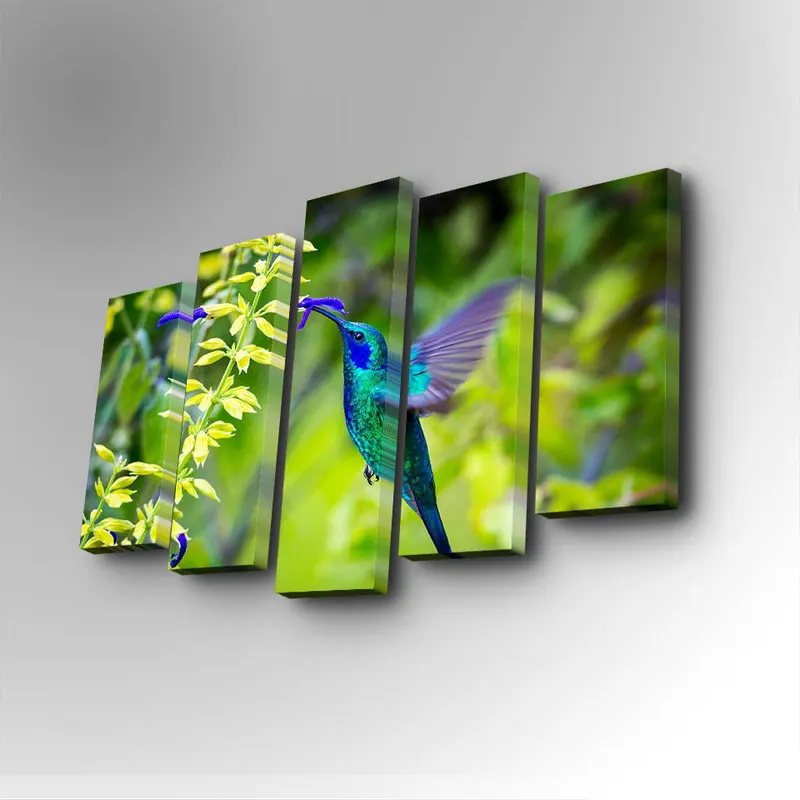 Tablou canvas 5 bucăți 5PUC-075, Multicolor, 82x50x3 cm - Multicolor
