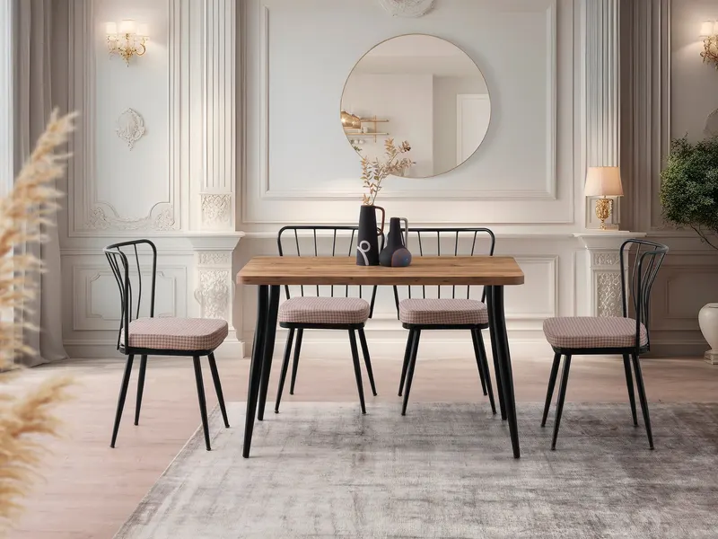 Masă dining Oslo - 3072, Pin atlantic, 120x70x75 cm - Natural
