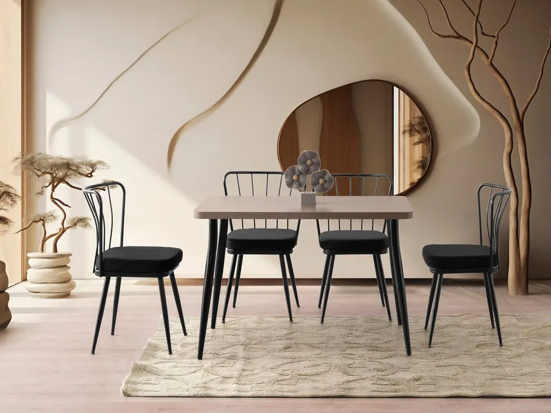 Masă dining Oslo - 3074, Moca deschis, 120x70x75 cm - Maro