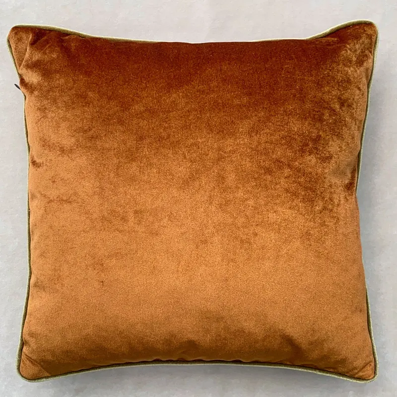 Pernă decorativă Copper Velvet Pillow With İnsert, Copper - Verde, 43x43 cm - Cupru - Verde