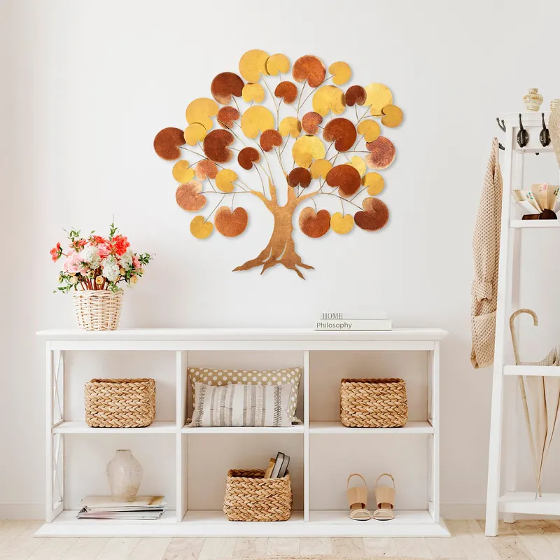 Decorațiune de perete din metal Lime Hazel 2, Multicolor, 115x105x0 cm - Multicolor