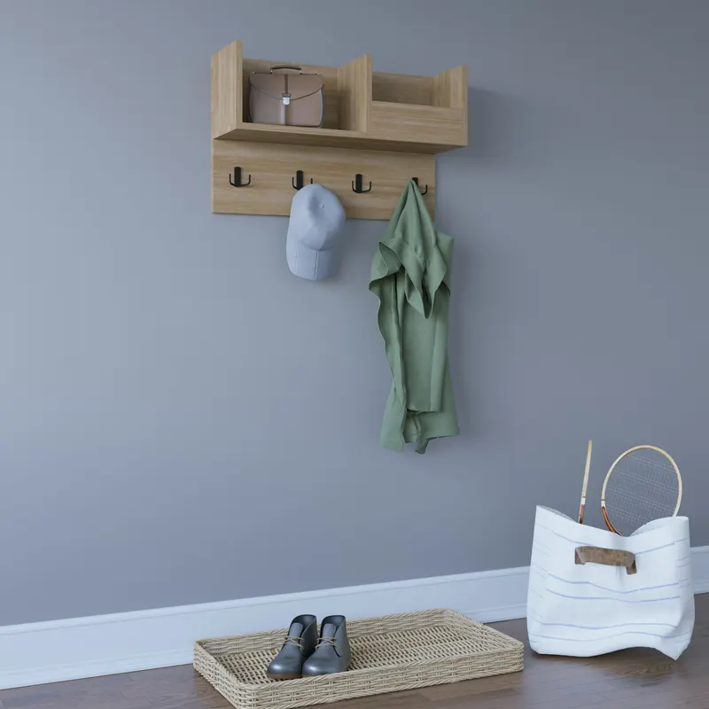 Cuier Sameul, Diverse culori, 72x24x45 cm - Stejar