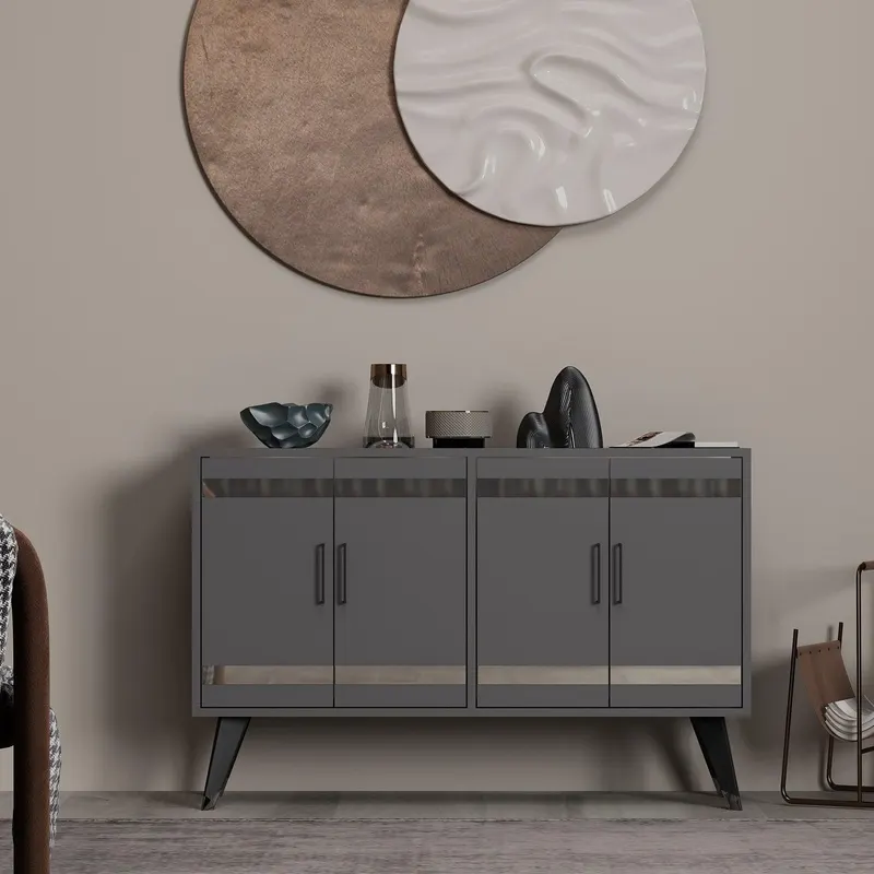 Comodă TV İlda, Diverse culori, 120x30x80 cm - Antracit