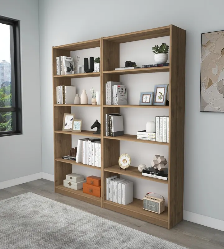 Bibliotecă Bigs, Diverse culori, 160x28x180 cm - Hitit