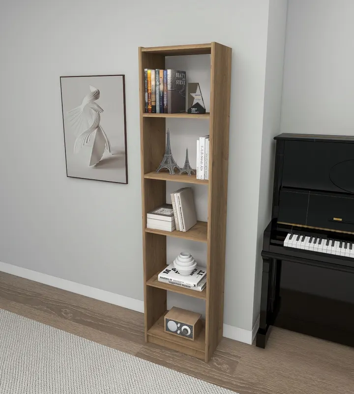 Bibliotecă Fulya, Diverse culori, 40x28x180 cm - Hitit