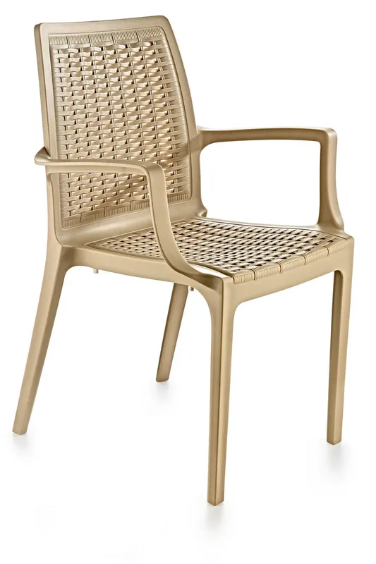 Scaun Exterior Rattan, Diverse culori, 53x57x85 cm - Cappuccino