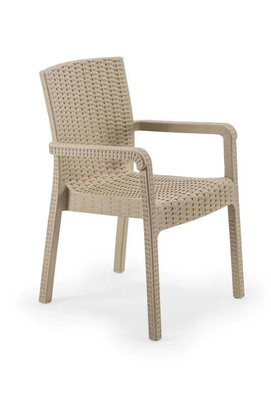 Scaun Exterior Rattan Royal, Diverse culori, 55x58x87 cm - Cappuccino