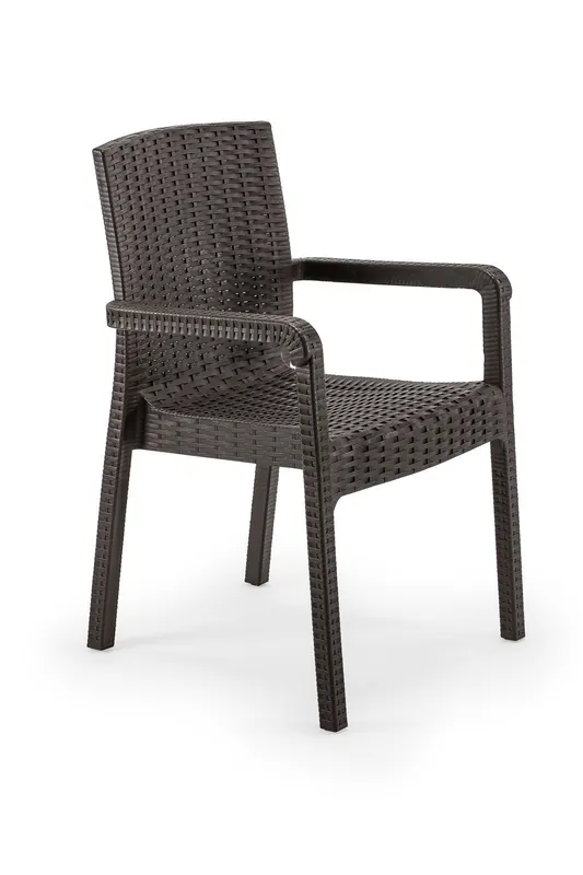 Scaun Exterior Rattan Royal, Diverse culori, 55x58x87 cm - Maro închis