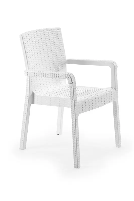 Scaun Exterior Rattan Royal, Diverse culori, 55x58x87 cm - Alb