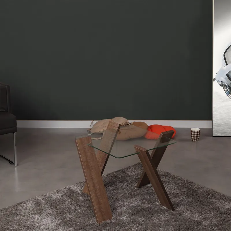 Măsuță de cafea Roman Mini, Diverse culori, 57x57x41 cm - Dark oak