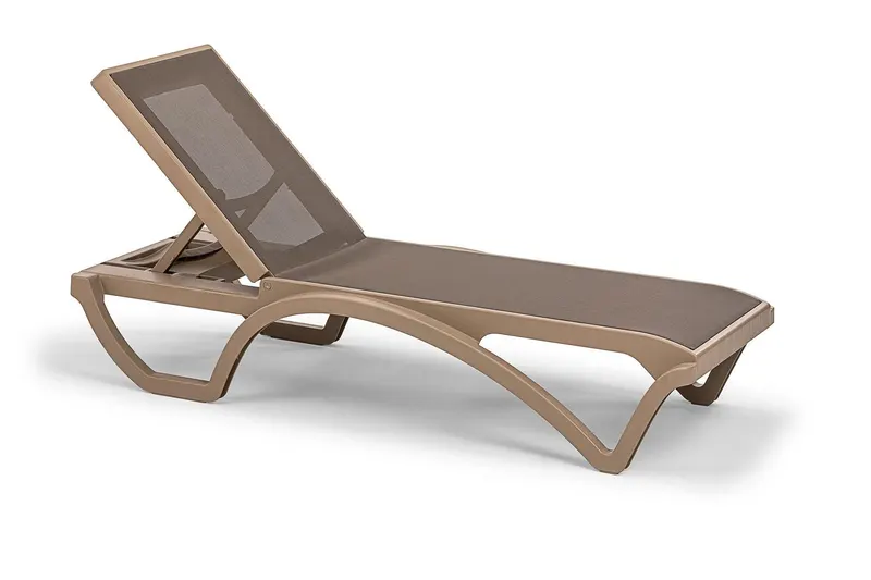 Șezlong Royal Mesh, Diverse culori, 190x70x35 cm - Cappuccino
