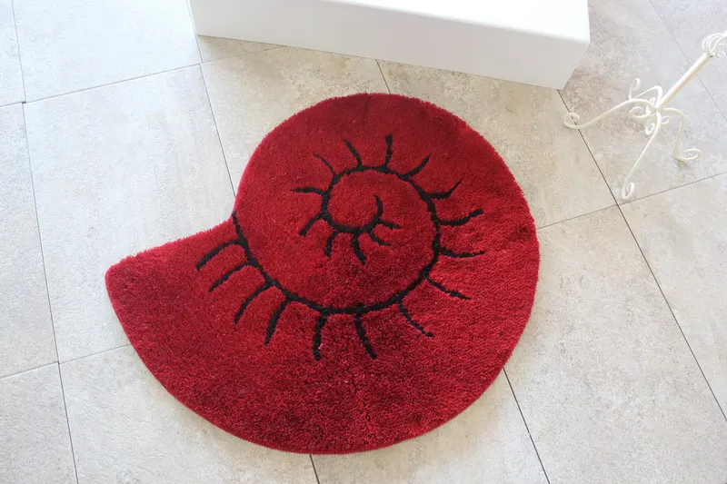 Covoraș de baie Helix, Diverse culori, 90x90x3 cm - Roșu