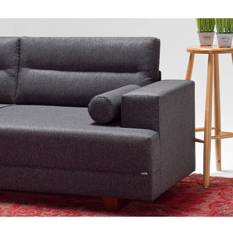 Canapea fixă Oslo, Diverse culori, Diverse configurații, 210x78x85 cm - Gri / 3 locuri