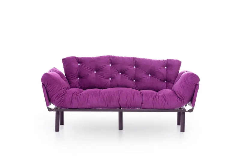 Canapea extensibilă 3 locuri Nitta Triple, Diverse culori, 185x70x85 cm - Mov