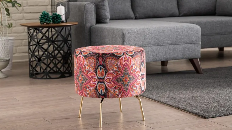 Taburet Octo, Diverse culori, 40x40x40 cm - Multicolor