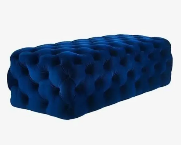 Taburet Nilka Kapitone Pouffe 120, Diverse culori, 40x120 cm - Albastru închis