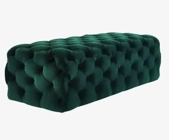 Taburet Nilka Kapitone Pouffe 120, Diverse culori, 40x120 cm - Verde