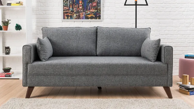 Canapea fixă 2 locuri Bella For 2 Pr, Diverse culori, 177x81x85 cm - Gri