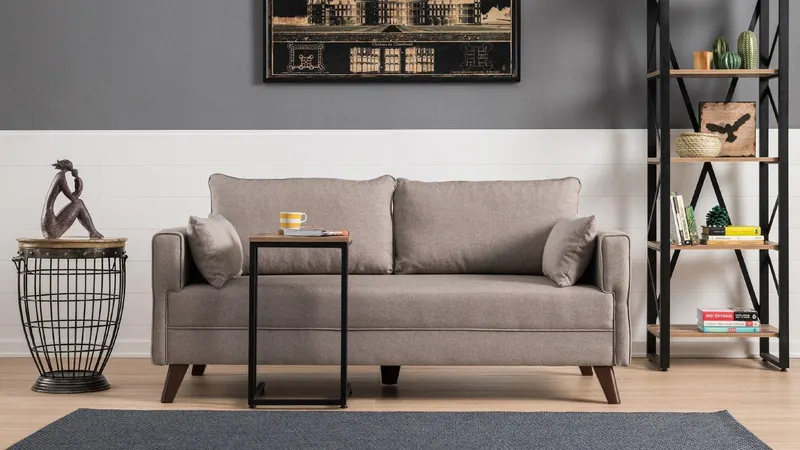 Canapea fixă 2 locuri Bella For 2 Pr, Diverse culori, 177x81x85 cm - Crem