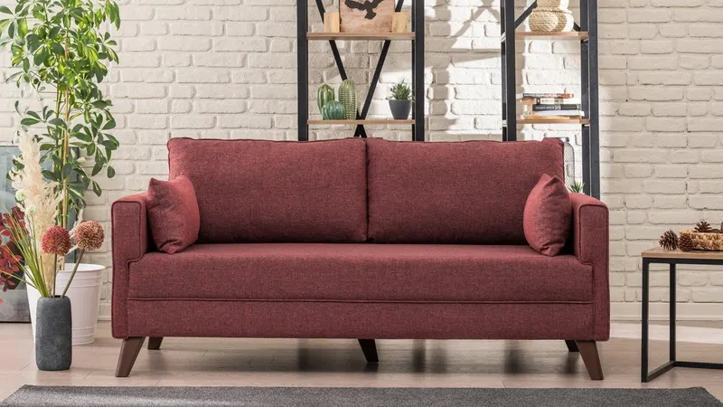 Canapea fixă 2 locuri Bella For 2 Pr, Diverse culori, 177x81x85 cm - Bordo