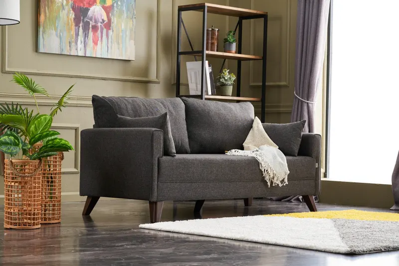 Canapea fixă 2 locuri Bella For 2 Pr, Diverse culori, 177x81x85 cm - Antracit