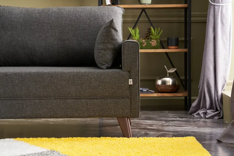 Canapea fixă 3 locuri Bella For 3 Pr, Diverse culori, 208x81x85 cm - Antracit
