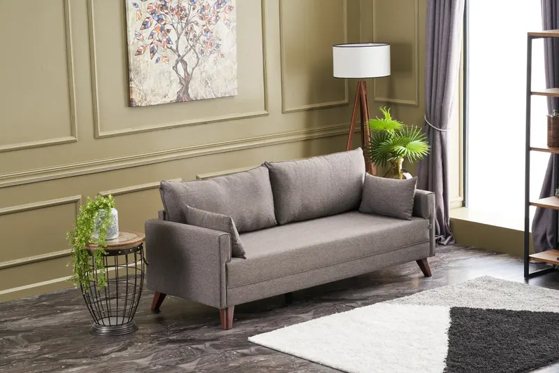 Canapea fixă 3 locuri Bella For 3 Pr, Diverse culori, 208x81x85 cm - Maro