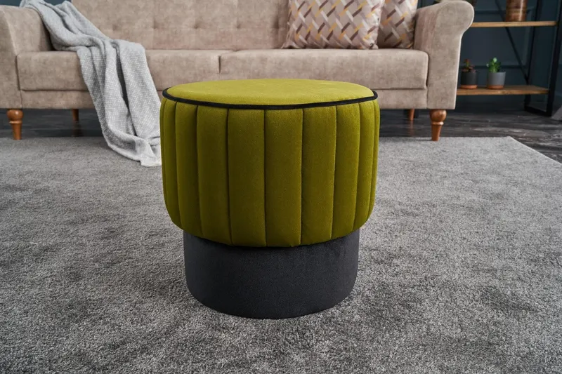 Taburet Rose Puf, Diverse culori, 40x40x40 cm - Verde