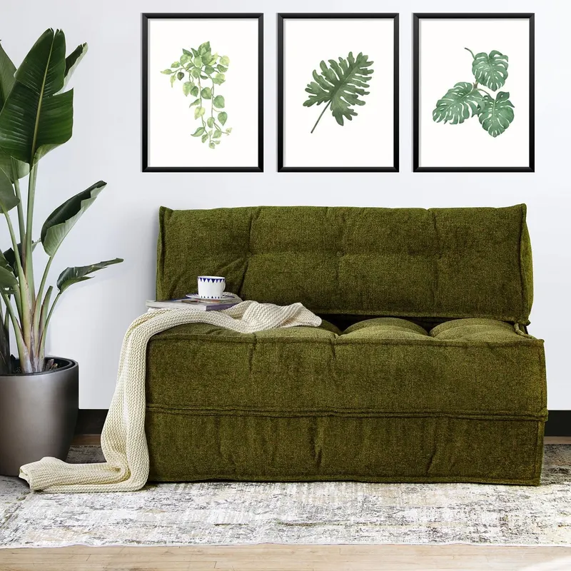 Canapea extensibilă 2 locuri Mocca, Diverse culori, 120x78x78 cm - Verde