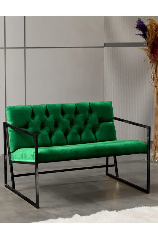 Canapea fixă 2 locuri Oslo, Diverse culori, 109x75x74 cm - Verde