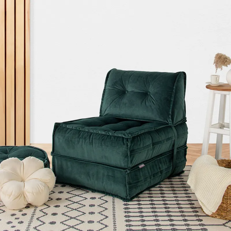 Fotoliu extensibil Mocca, Diverse culori, 65x78x78 cm - Petrol green