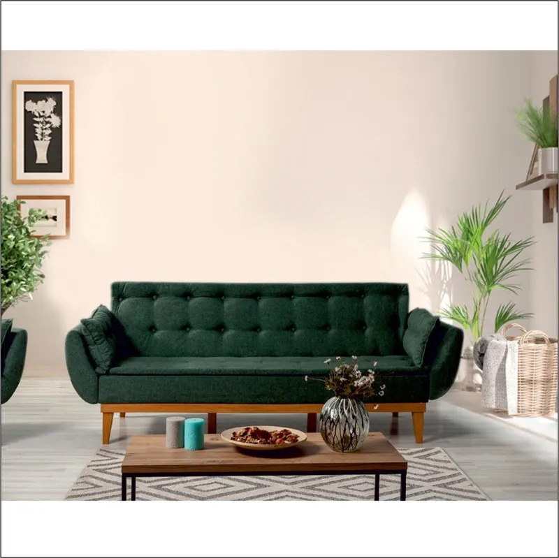 Canapea extensibilă 3 locuri Fiona, Diverse culori, 217x82x80 cm - Verde