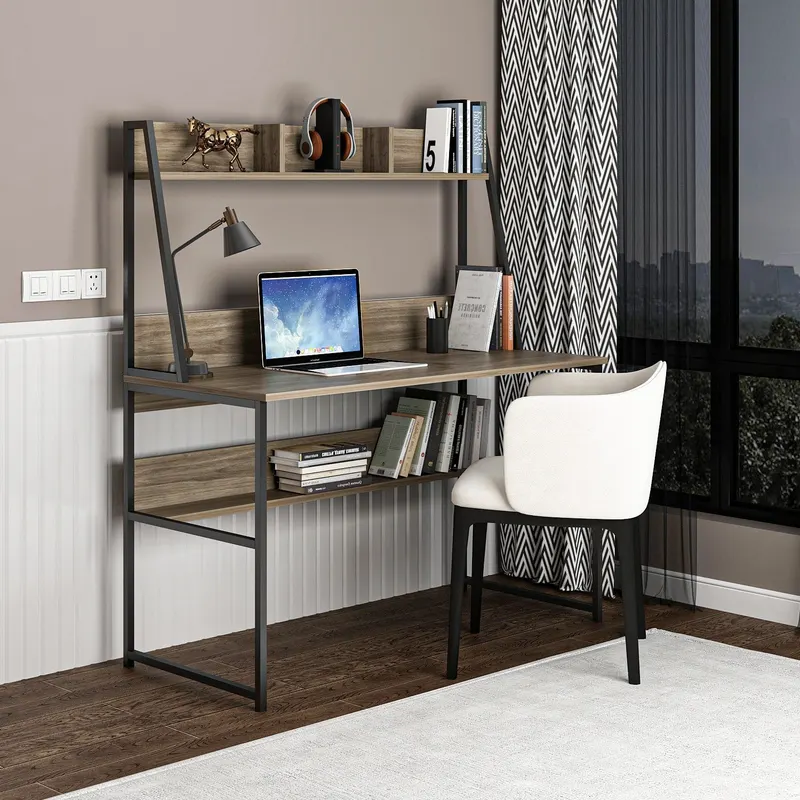 Birou Majestic, Diverse culori, 120x60x140 cm - Maro - Negru