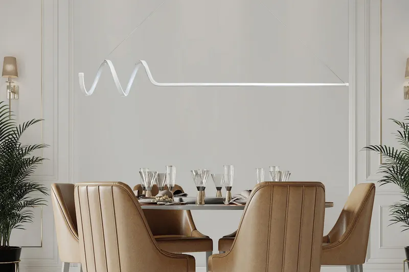Lustră Waterwave Body, galben Light, Diverse culori, 120x20x20 cm - Alb