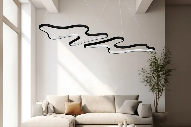Lustră Duple Artisan Body, alb Light, Diverse culori, 35x46 cm - Negru
