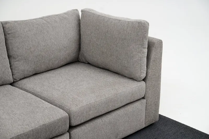 Canapea fixă 2 locuri Mottona 2-Seat, Diverse culori, 90x90x84 cm - Gri deschis