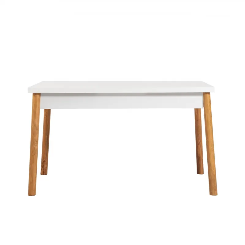 Masă dining Costa Masa, Diverse culori, 120x75x77 cm - Pin atlantic - Alb