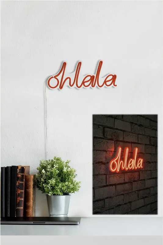 Lampă neon Oh La La, Diverse culori, 36x15x2 cm - Roșu