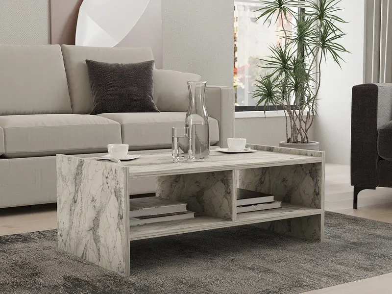 Măsuță de cafea Pera, Diverse culori, 90x50x35 cm - Freesia marble