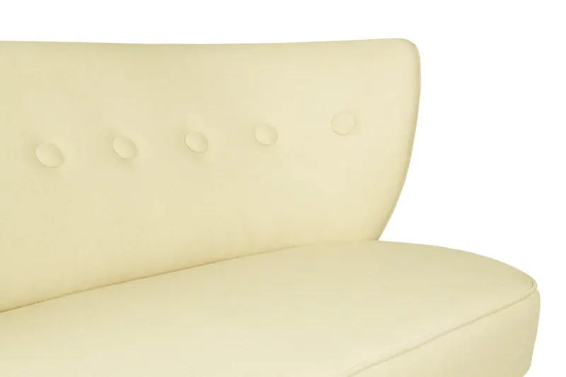 Canapea fixă 2 locuri Bienville, Diverse culori, 141x73x77 cm - Crem