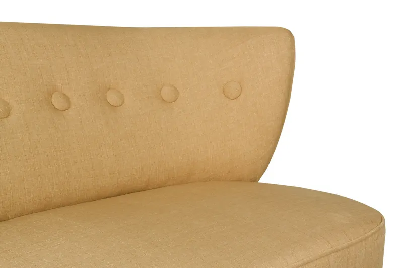 Canapea fixă 2 locuri Bienville, Diverse culori, 141x73x77 cm - Milky brown
