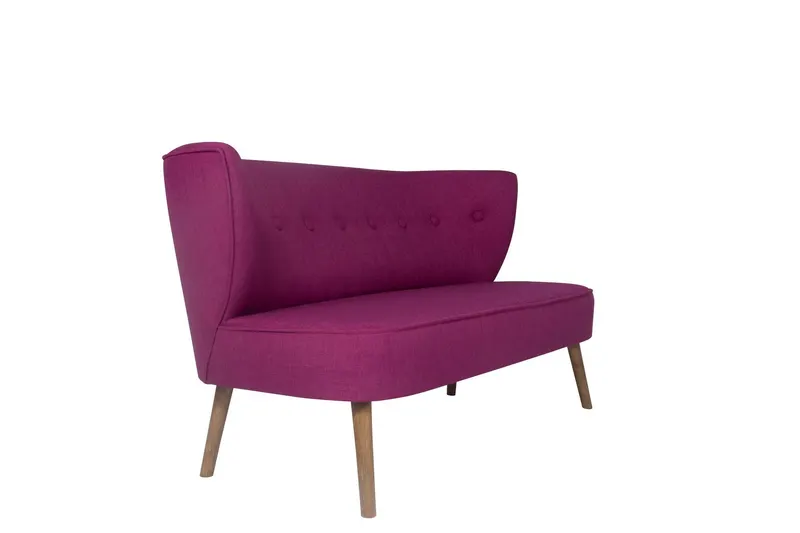 Canapea fixă 2 locuri Bienville, Diverse culori, 141x73x77 cm - Mov