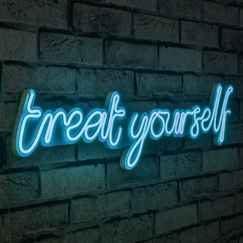 Lampă neon Treat Yourself, Diverse culori, 71x20x2 cm - Albastru
